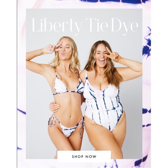 💕L*SPACE💕 Liberty Tie Dye Bikini Brittany Top XL + Lennox Classic Bottom L NWT - Picture 3 of 12